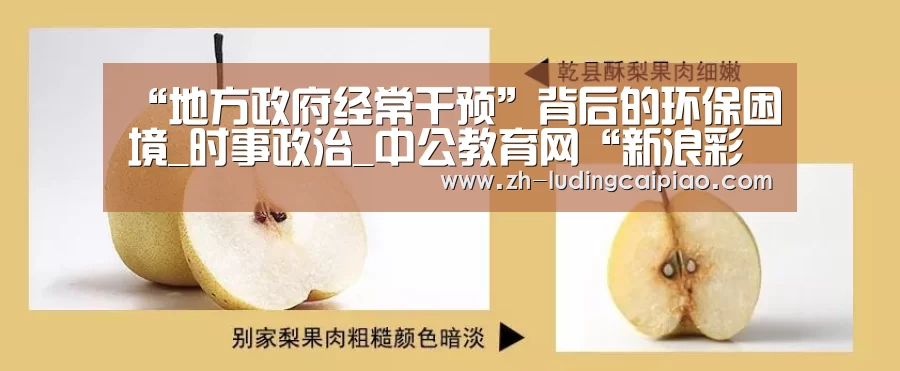 “地方政府经常干预”背后的环保困境_时事政治_中公教育网“新浪彩票”(图4) 新浪彩票